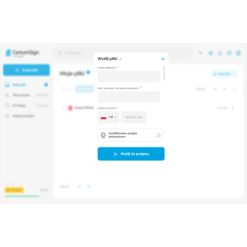 Jednorazowy podpis kwalifikowany w CertumSign