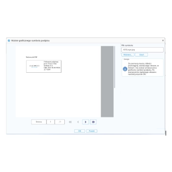 Dodanie pliku graficznego do podpisu kwalifikowanego Certum proCertum SmartSign